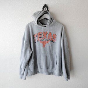 Vintage NCAA Texas Longhorns Hoodie | Men’s 2XL Gray University of TX Sweatshirt